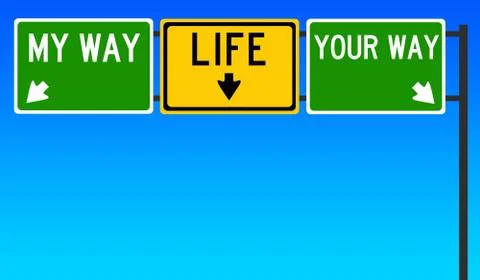 Life compromise Stock Illustration
