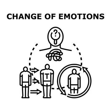 Life cycle changing human emotions and psychological state Stock Illustration