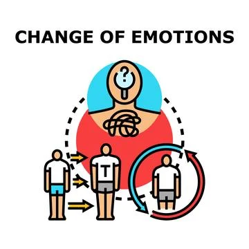 Life cycle changing human emotions and psychological state Stock Illustration
