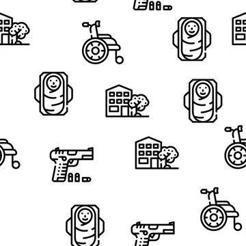 Life Cycle People Vector Seamless Pattern Stock-Illustration