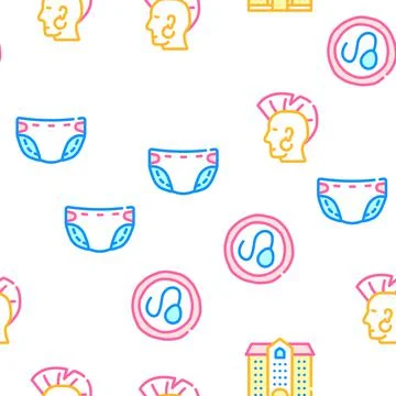 Life Cycle People Vector Seamless Pattern Stock-Illustration