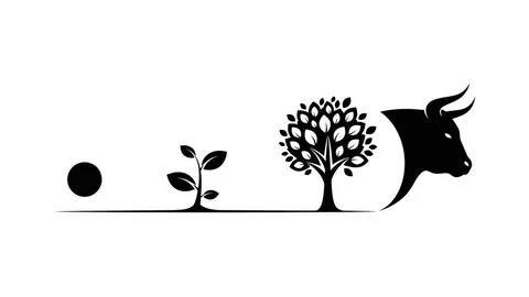 Life cycle of a tree Stock Illustration