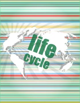 Life cycle words on digital touch screen Stock-Illustration