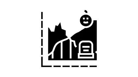 Life death comparison graph mortality glyph icon animation Stock Footage 326142171