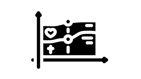 Life death comparison graph mortality glyph icon animation Stock Footage 326728819