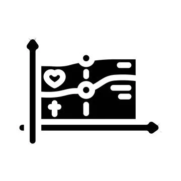 Life death comparison graph mortality glyph icon vector illustration Stock Illustration