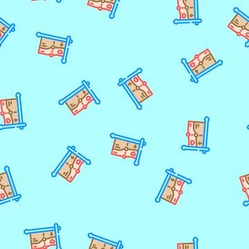 Life death comparison graph mortality vector seamless pattern Illustrazione stock