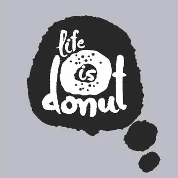 Life Is Donut in a Speech Bubble Illustrazione stock