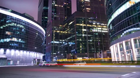 The life of an evening city. Stock Footage 68326908