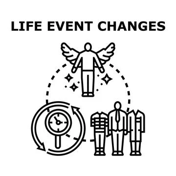 Life event changes and personal transformation concept Stock-Illustration
