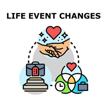 Life event changes illustration for personal development Stock Illustration