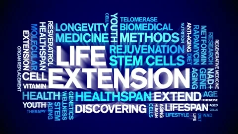 Life Extension animated word cloud,text tag kinetic typography seamless loop. 스톡 동영상 220597029
