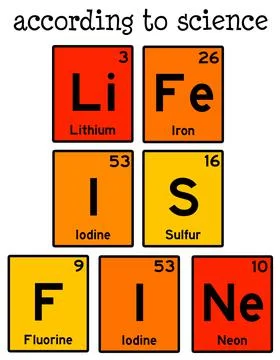 Life is fine Stock Illustration