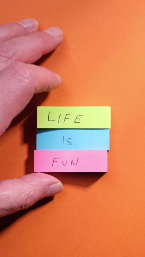 Life is Fun Positive Vibes background concept Stock-Footage 294070334