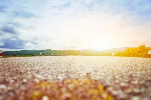 Life goal using a cone set on a road in a natural path. Stock Photos