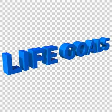 Life Goals 3D Render Test Illustrazione stock