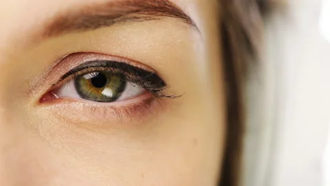 Life goes by in the blink of an eye. 4k video footage of a young woman blinking Stock Footage