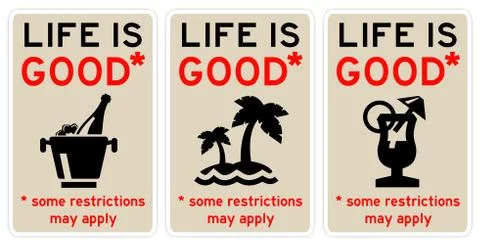 Life is good Stock Illustration