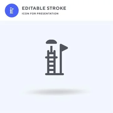 Life Guard icon vector, filled flat sign, solid pictogram isolated on white,  Stock-Illustration