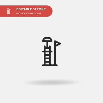 Life Guard Simple vector icon. Illustration symbol design template for web mo Stock Illustration