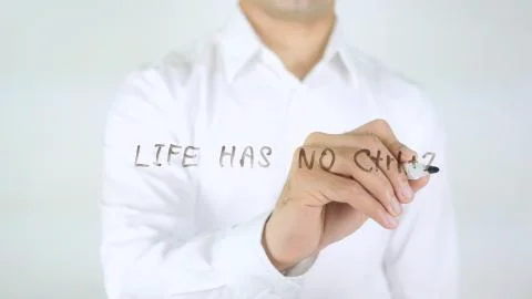 Life has no Ctrl + Z, Man Writing on Glass Stock Photos