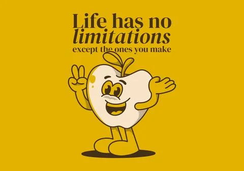 Life has no limitations, except the ones you make. Mascot character illustr.. Stock Illustration
