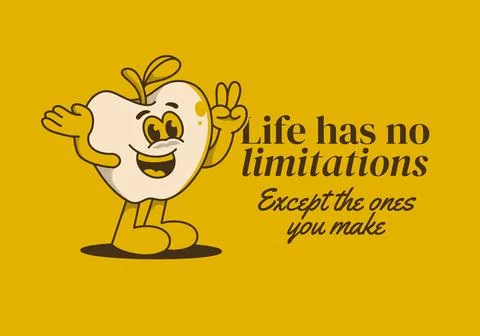 Life has no limitations, except the ones you make. Mascot character illustr.. Stock Illustration
