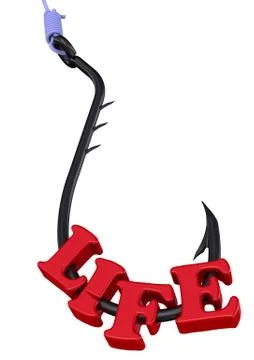 Life on the Hook Stock Illustration