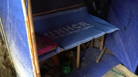 Life inside the Rohingya refugee camps at Cox's Bazar, Bangladesh Stock Footage 99941016