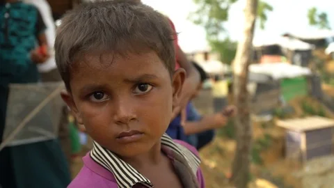 Life inside the Rohingya refugee camps at Cox's Bazar, Bangladesh Stock Footage 99941709