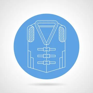 Life jacket blue vector icon イラスト素材