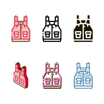 Life jacket canoeing icon vector edition Stock Illustration
