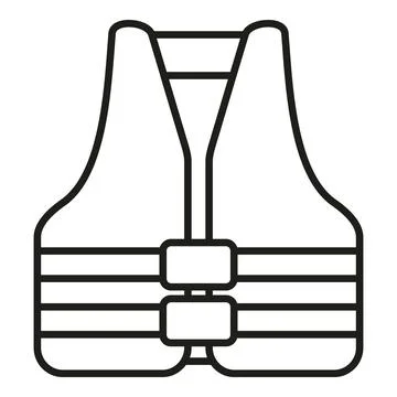 Life jacket icon representing water safety and protection Stock Illustration