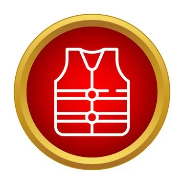 Life jacket icon symbolizing safety and water rescue 스톡 일러스트