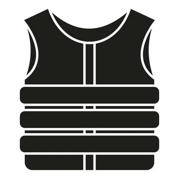 Life jacket icon symbolizing water safety and rescue Stock Illustration