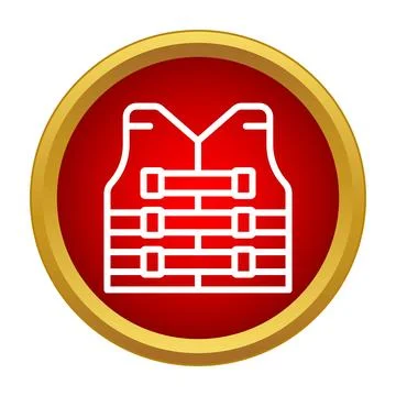 Life jacket icon symbolizing water safety and rescue Stock Illustration