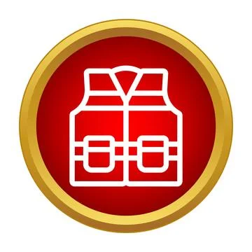 Life jacket icon symbolizing water safety and protection Stock Illustration