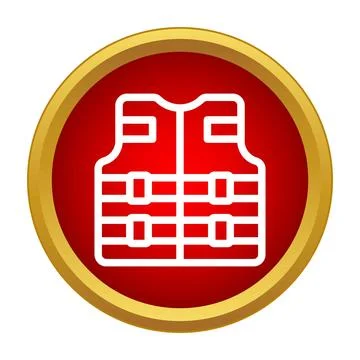Life jacket icon symbolizing water safety and rescue Stock Illustration