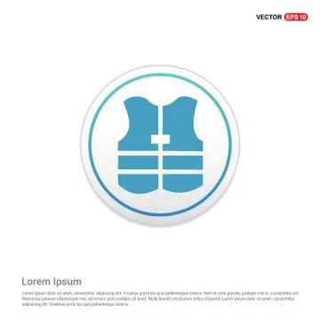 Life Jacket - white circle button イラスト素材
