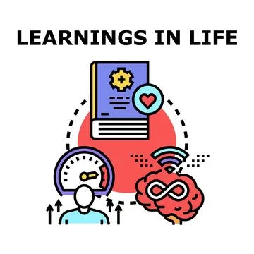 Life learnings and personal development concept Stock Illustration