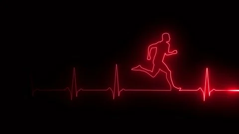 Life line pulse man Stock Footage 208067741