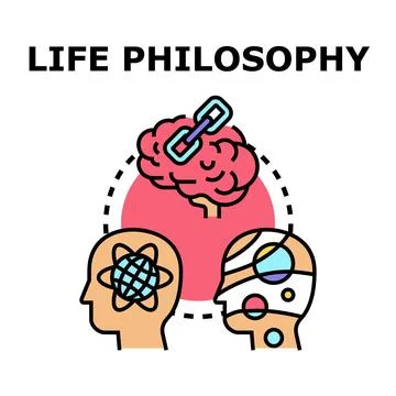 Life philosophy mind thinking process linking knowledge 스톡 일러스트