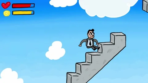 Life is a platformer game Video stock 151393317