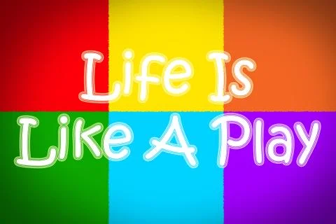 Life is like a play concept Stock Illustration