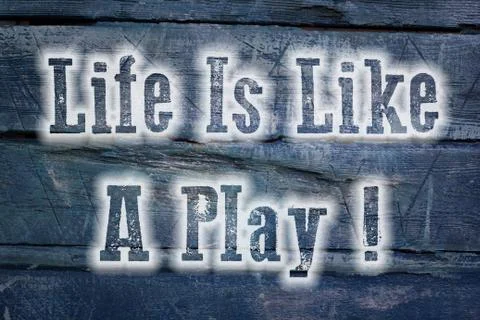 Life is like a play concept Stock Illustration