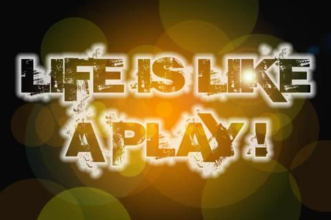 Life is like a play concept Stock Illustration