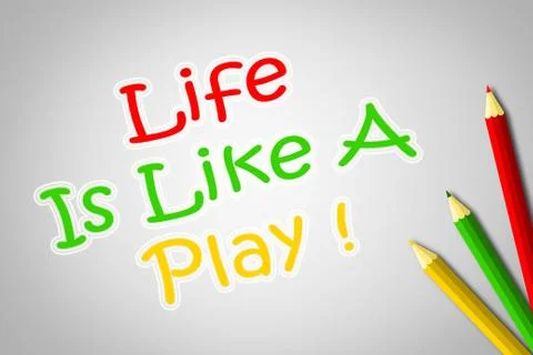Life is like a play concept Stock Illustration