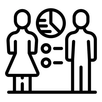 Life population icon outline vector. Graph increase Illustrazione stock