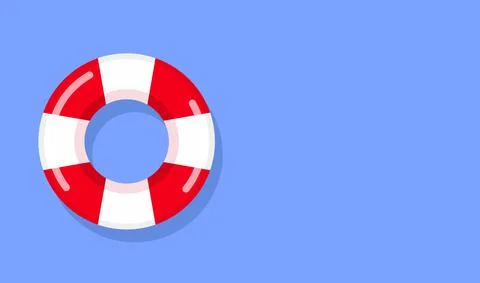 Life preserver buoy ring help icon. Lifebuoy saver raft swim vector jacket Stock Illustration