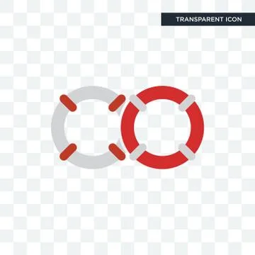 Life preserver vector icon isolated on transparent background, life preserver Stock Illustration